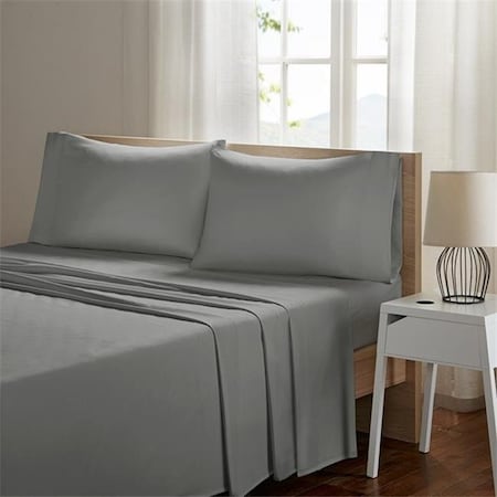 Sleep Philosophy Sleep Philosophy SHET20-962 Smart Cool Grey Microfiber Sheet Set - Queen SHET20-962